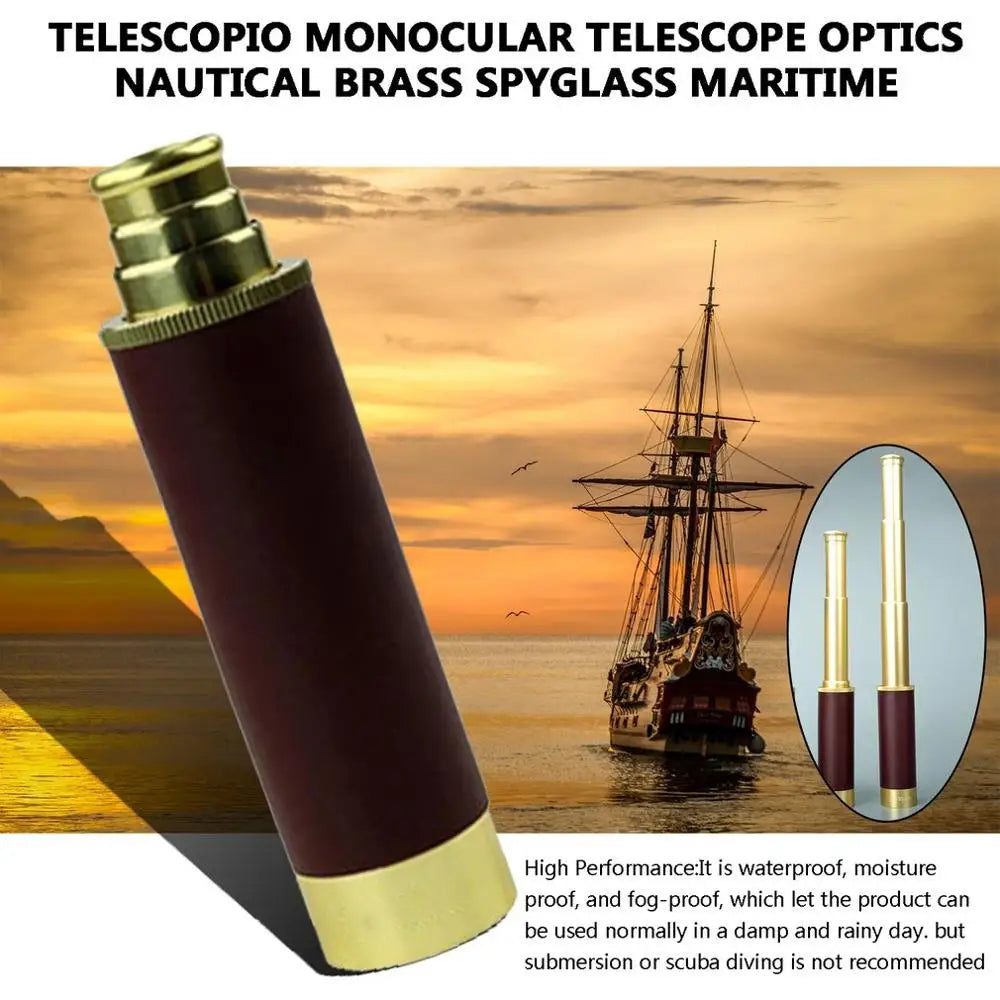 Hot Pirates of the Caribbean Telescope Monocular Telescope Optics Nautical Brass Spyglass Maritime Outdoor Camping New