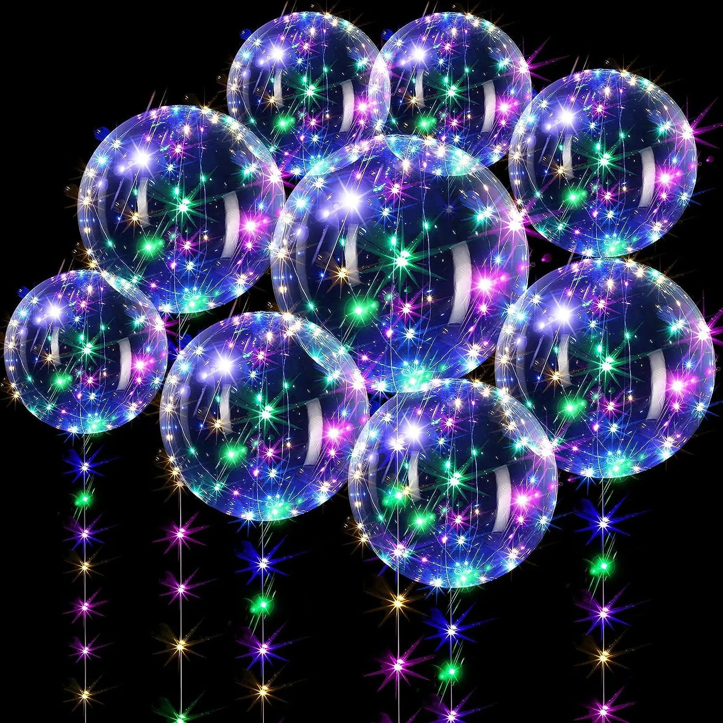 10Pcs LED Light Up Balloons