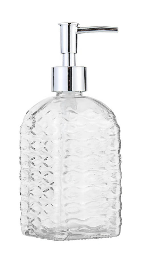 Vintage Glass Liquid Soap Dispenser