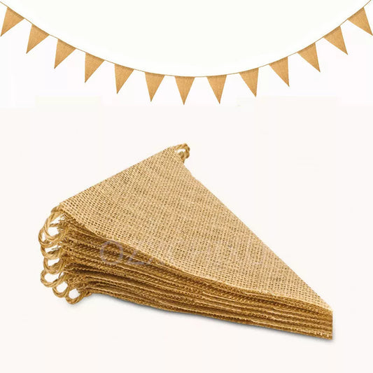 Vintage Burlap Bunting Banner