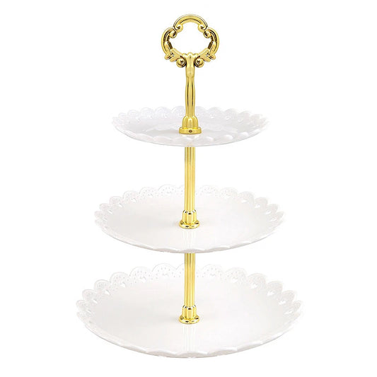 3-Tier Vintage Ceramic Dessert Stand