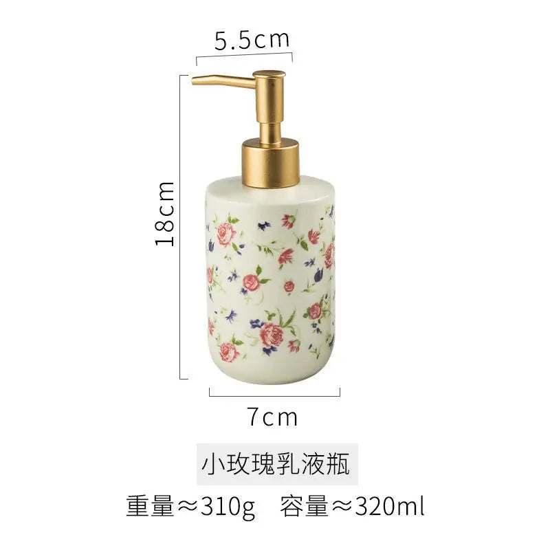 Rose Patterned Ceramic Hand Soap