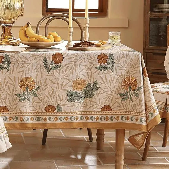 Nordic Style Floral Printed Tablecloth Home Kitchen Decoration Waterproof and Oil Resistant  Mat Tea Table TV Dustproof Cloth